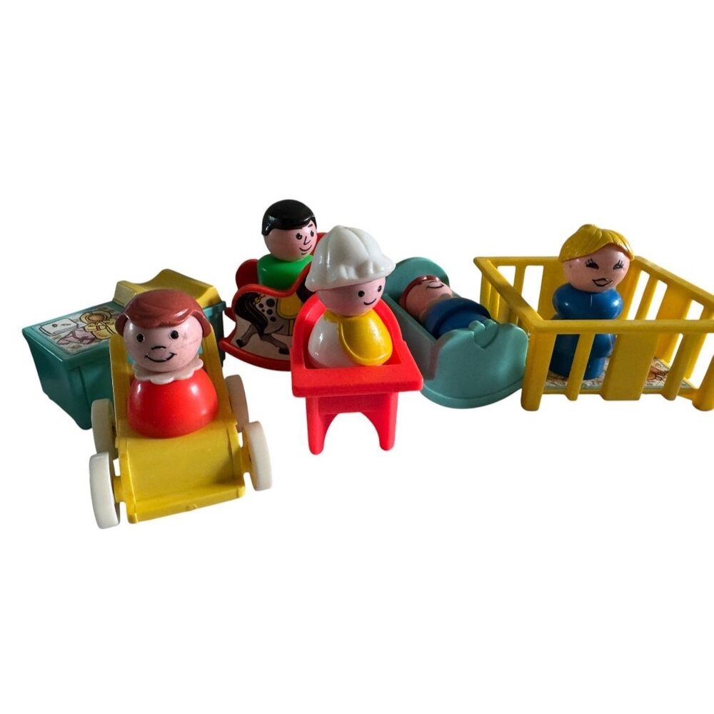 Fisher Price Little People Nursery Play Set Playpen Stroller Changing Table High